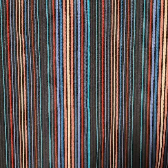 VISCONTI Shirt Mens Large Multicolor Stripe Cotton Contrast Cuffs Modern Western - Picture 6 of 11